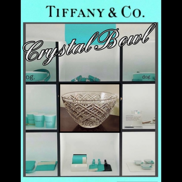 Tiffany & Co. Diamond Cut Crystal 10” bowl centerpiece gifting entertaining - Picture 1 of 10